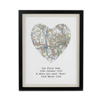 Personalised Present Day Map Framed Print | A Meaningful Gift for Any Occasion