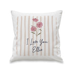 Personalised Floral Cushion | A Charming, Cosy Gift for Any Home