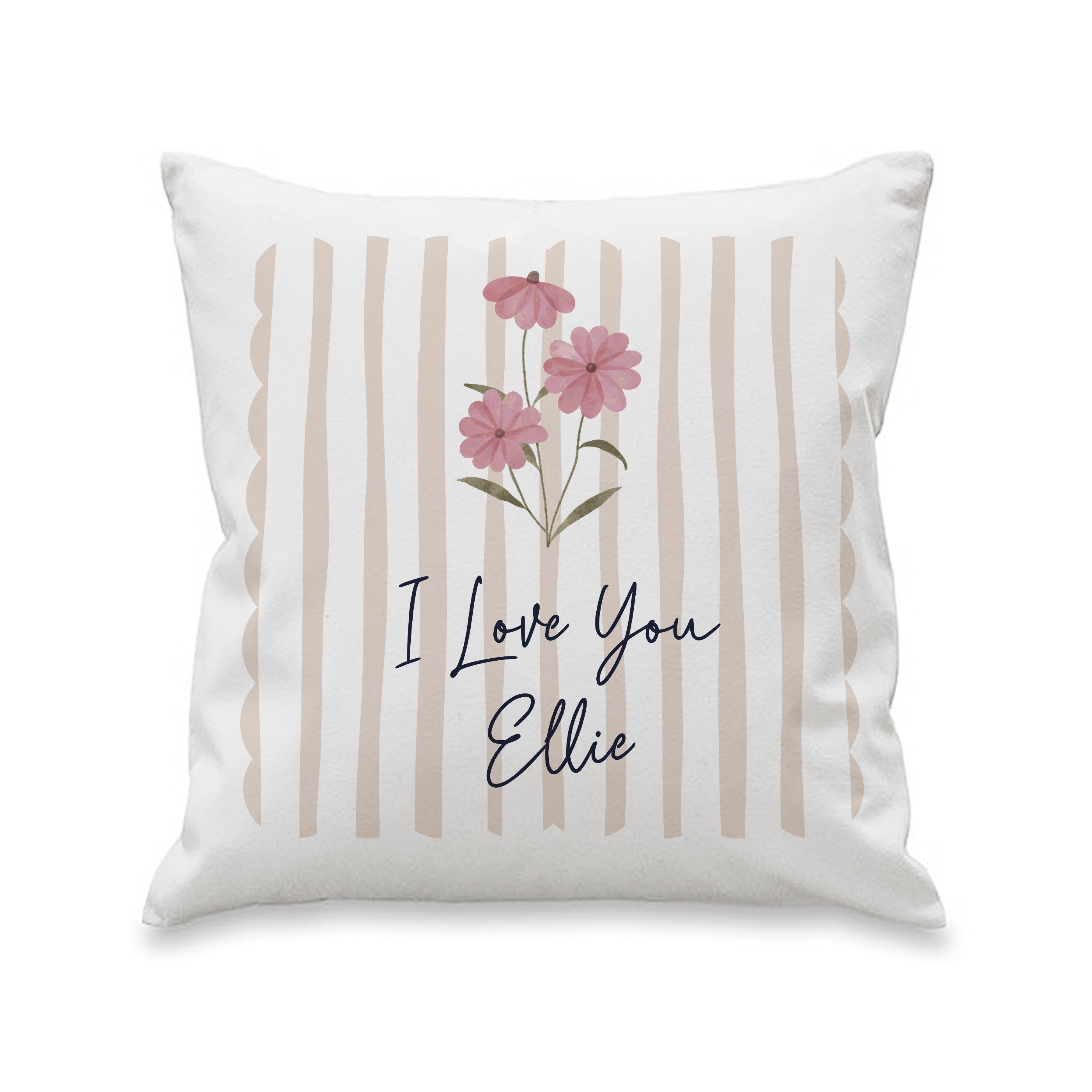 Personalised Floral Cushion | A Charming, Cosy Gift for Any Home