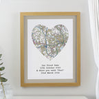 Personalised Present Day Map Framed Print | A Meaningful Gift for Any Occasion