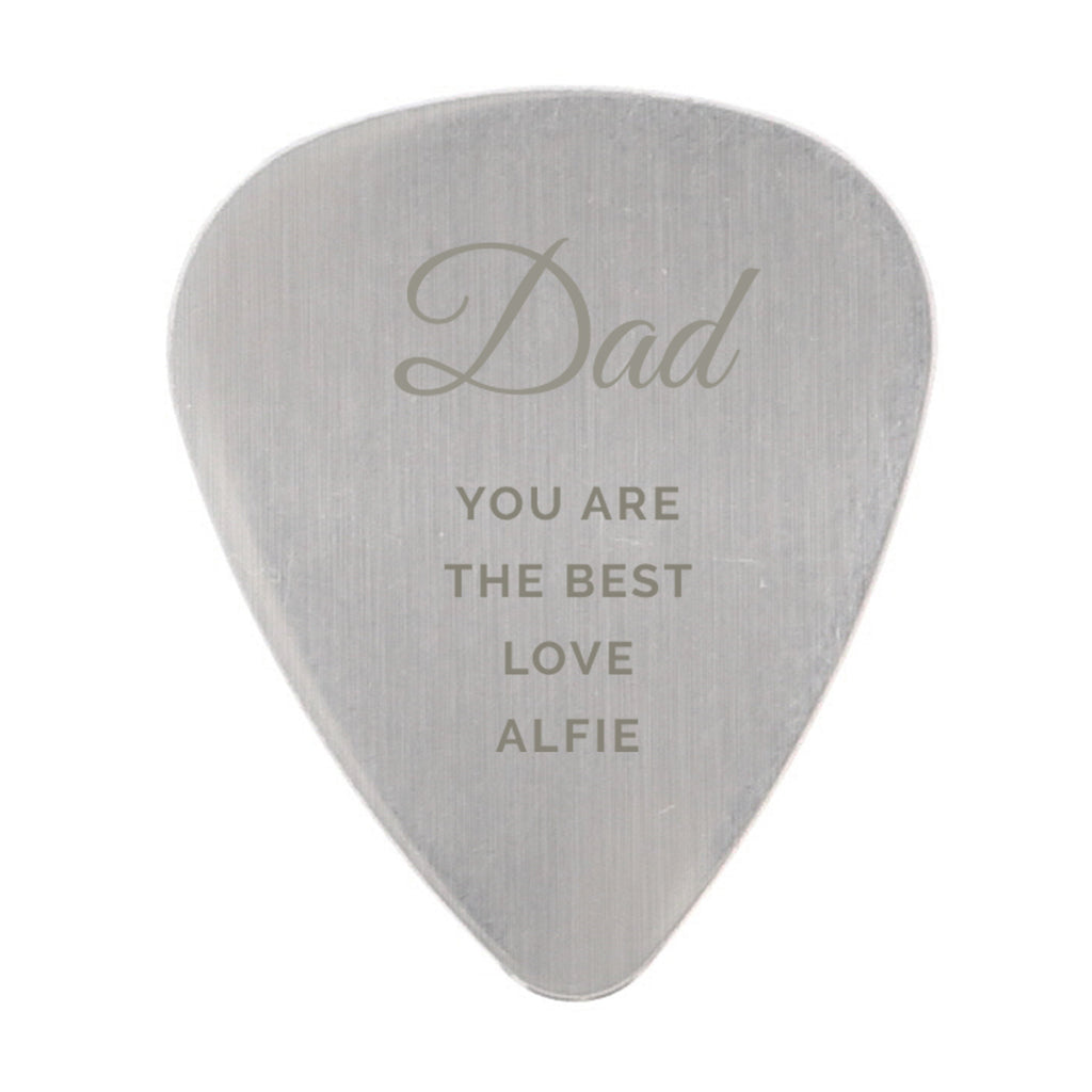 Personalised Stainless Steel Guitar Pick | The Perfect Gift for Any Music Lover