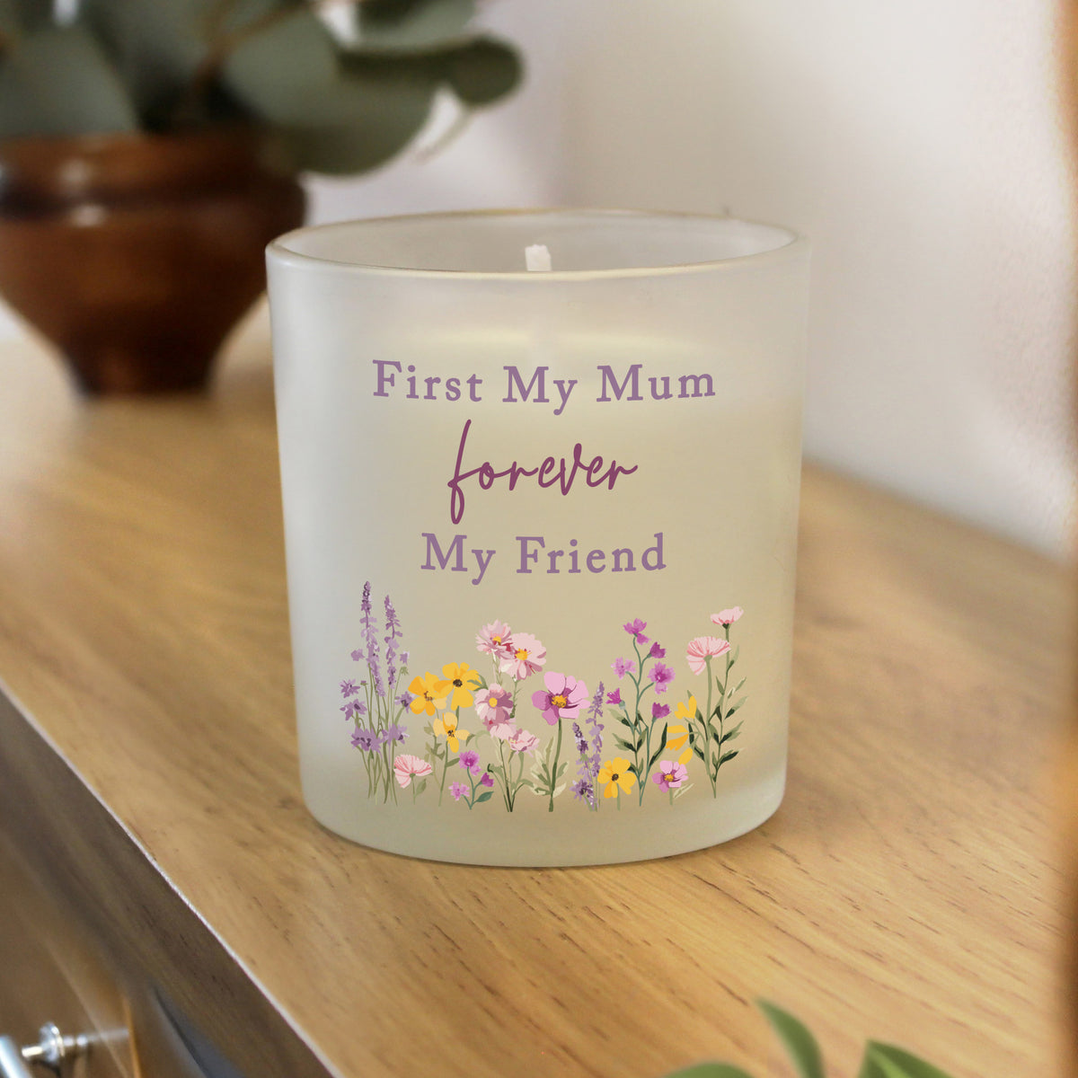 Personalised Wild Flower Jar Candle | Custom Message Gift for Any Occasion - Artfully Curated Creations and identify whats in the image