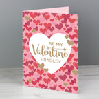 Personalised “Be My Valentine” Confetti Hearts Card | A Gorgeous Gift for Someone Special