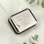 Personalised Bridesmaid Heart Necklace | Engraved Chrome Gift Box