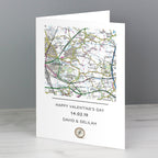 Personalised Present Day Map Message Card | A Unique Way to Celebrate Any Occasion