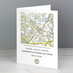 Personalised Present Day Map Message Card | A Unique Way to Celebrate Any Occasion