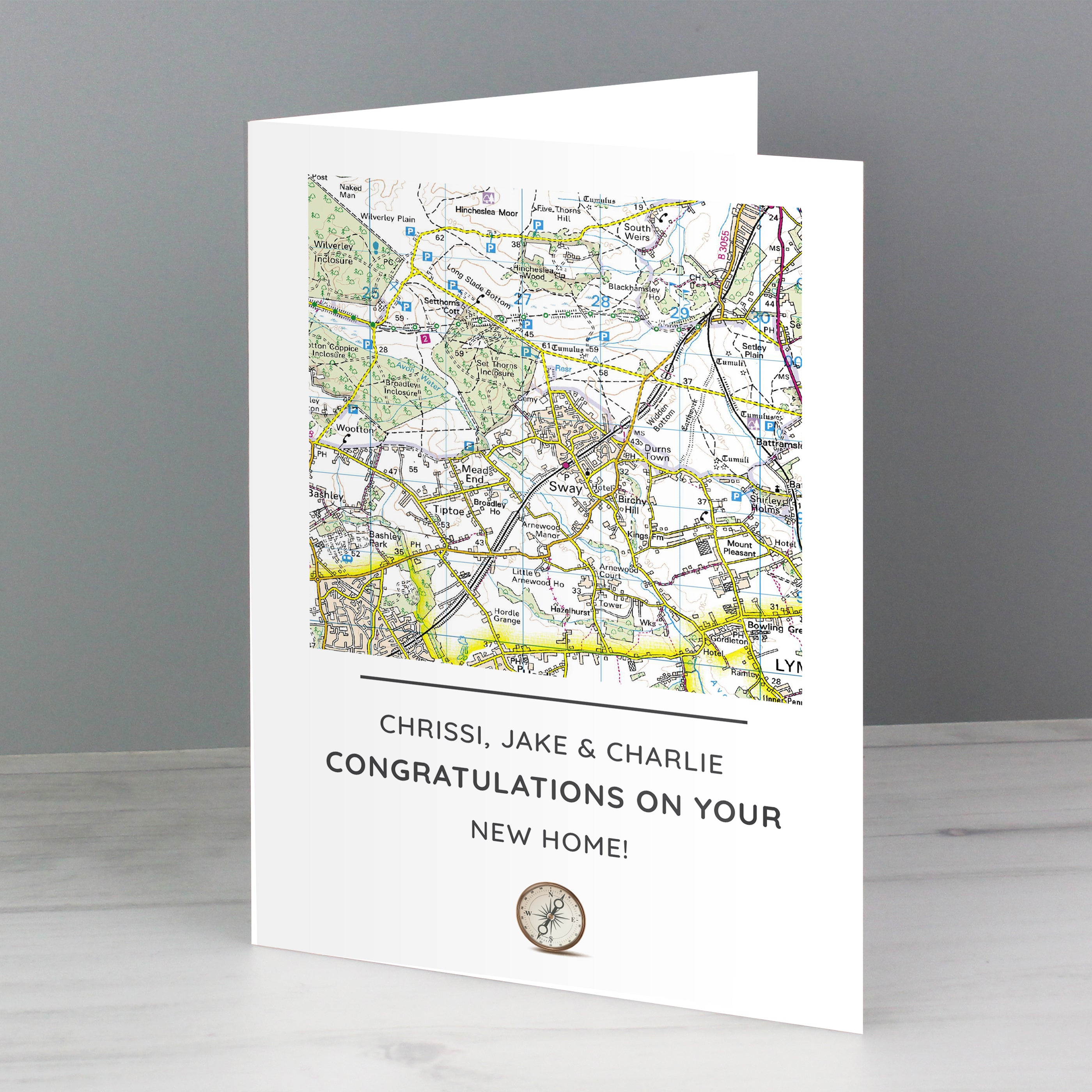 Personalised Present Day Map Message Card | A Unique Way to Celebrate Any Occasion