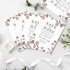 Personalised Pink Floral Save the Date Cards | A Stylish Way to Announce Your Wedding