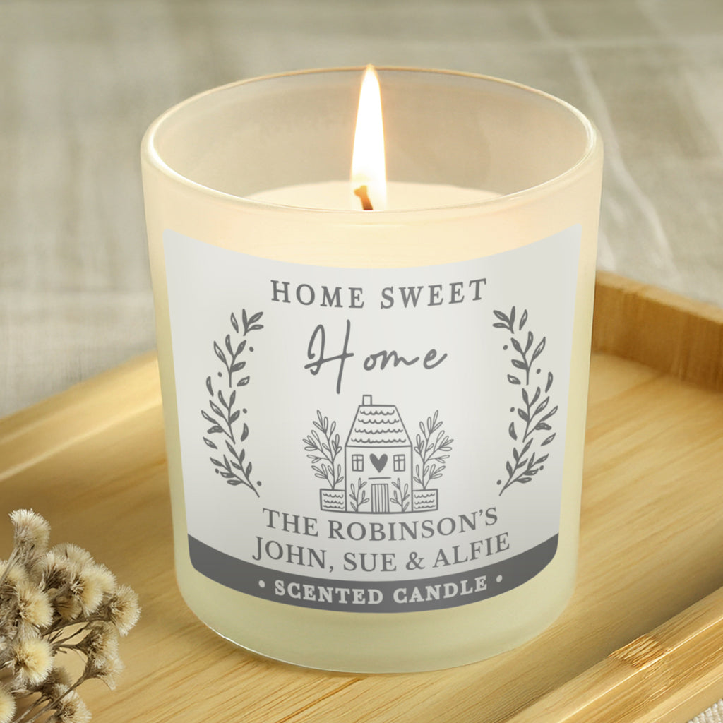 Personalised ‘Home Sweet Home’ Vanilla Jar Candle | A Lovely New Home Gift