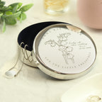 Personalised Birth Flower Round Trinket Box | A Meaningful Gift for Any Occasion