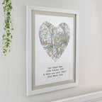 Personalised Present Day Map Framed Print | A Meaningful Gift for Any Occasion
