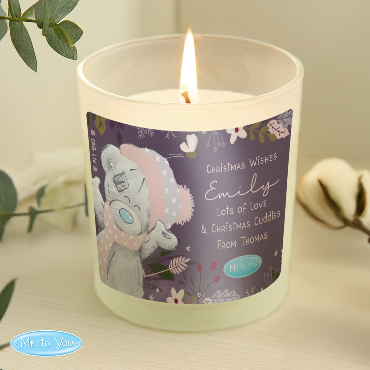 Personalised Me to You Cosy Winter Candle Jar | Custom Christmas Gift - Artfully Curated Creations and identify whats in the image