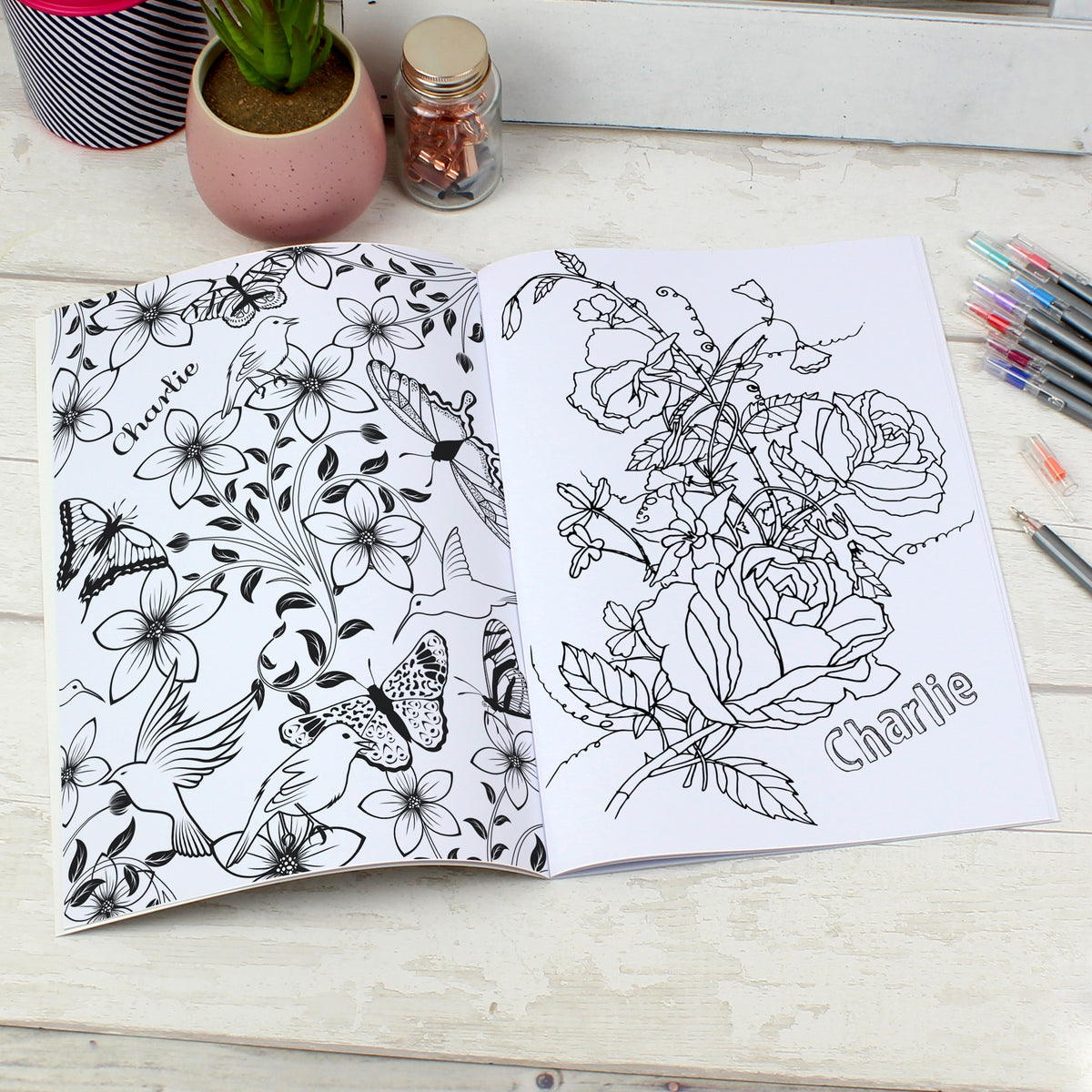 Personalised Gardening Zen Colouring Book | Relaxing Mindful Meditation Gift for Adults - Artfully Curated Creations and identify whats in the image