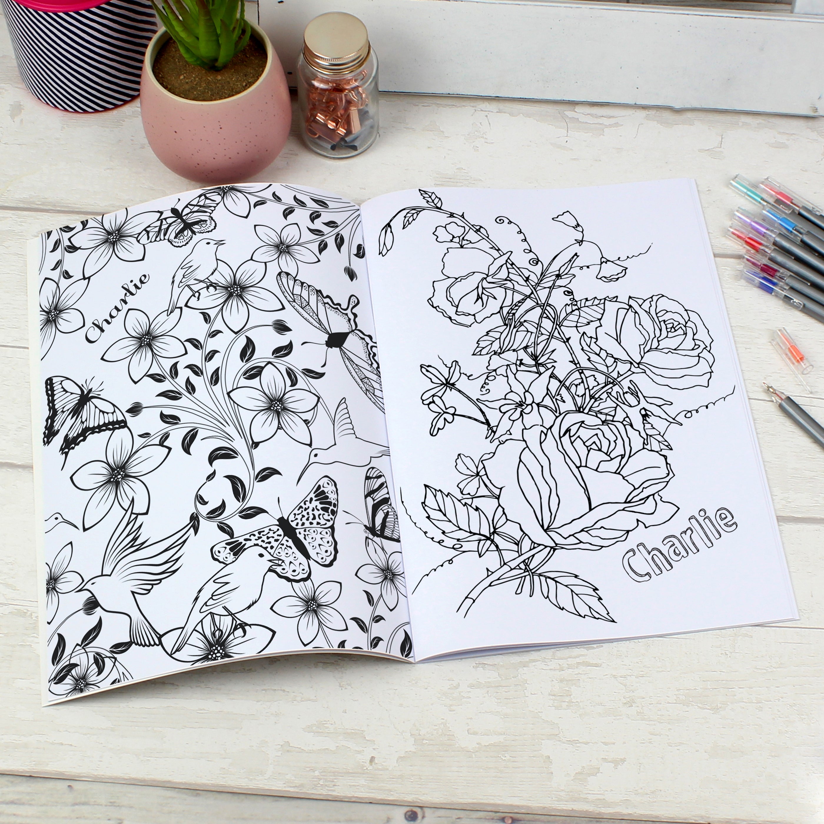 Personalised Gardening Zen Colouring Book | Relaxing Mindful Meditation Gift for Adults