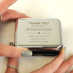 Personalised Bridesmaid Heart Necklace | Engraved Chrome Gift Box