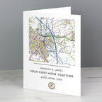 Personalised Present Day Map Message Card | A Unique Way to Celebrate Any Occasion