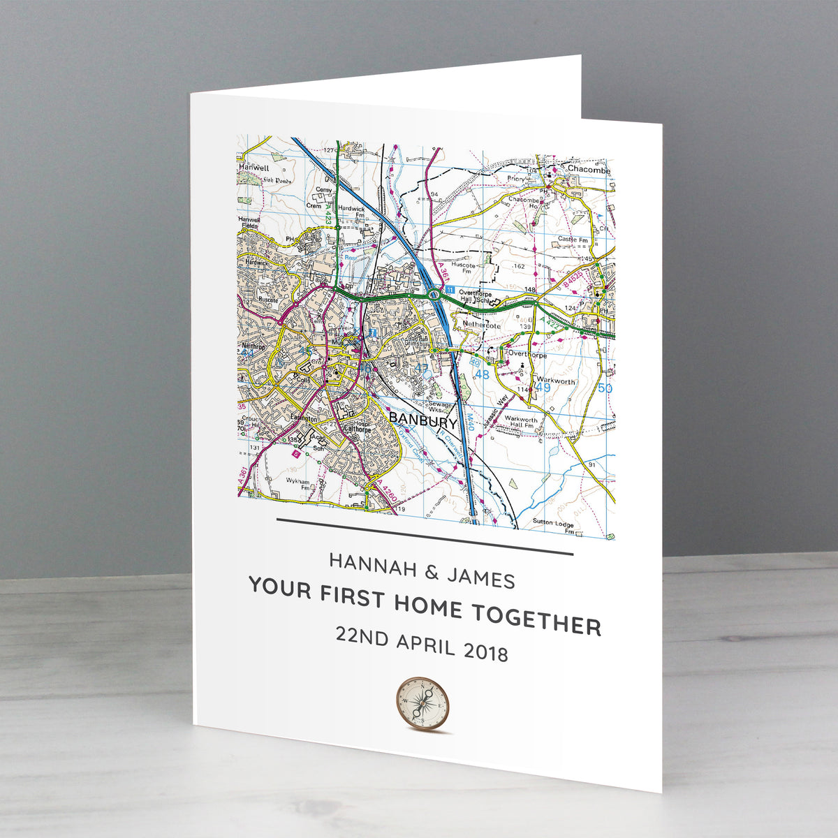 Personalised Present Day Map Message Card | A Unique Way to Celebrate Any Occasion - Artfully Curated Creations and identify whats in the image