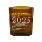 Personalised Amber Glass Vanilla Candle Jar | Graduation Keepsake Gift