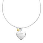 Personalised Sterling Silver & Gold Plated Diamond Heart Locket | Engraved Name & Photo Keepsake Necklace