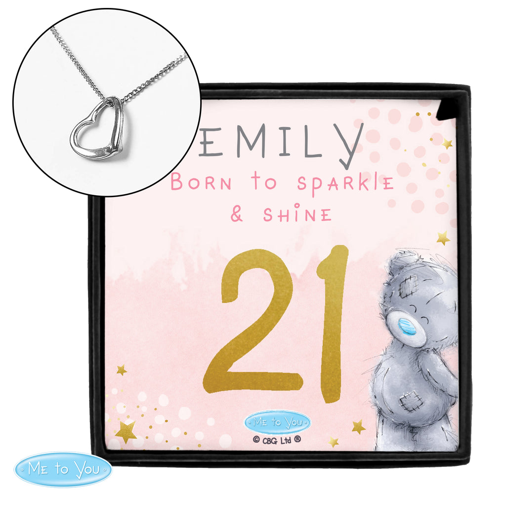 Personalised Me To You ‘Sparkle & Shine’ Necklace | Engraved Sentiment Box for Birthdays