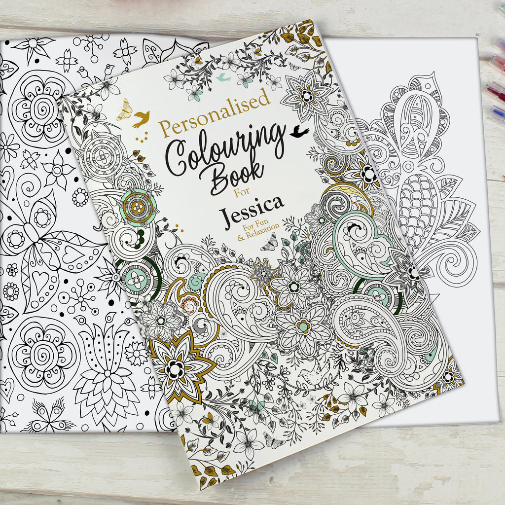 Personalised Botanical Zen Colouring Book | Relaxing Mindful Meditation Gift for Adults | Floral Gift For Nature Lovers