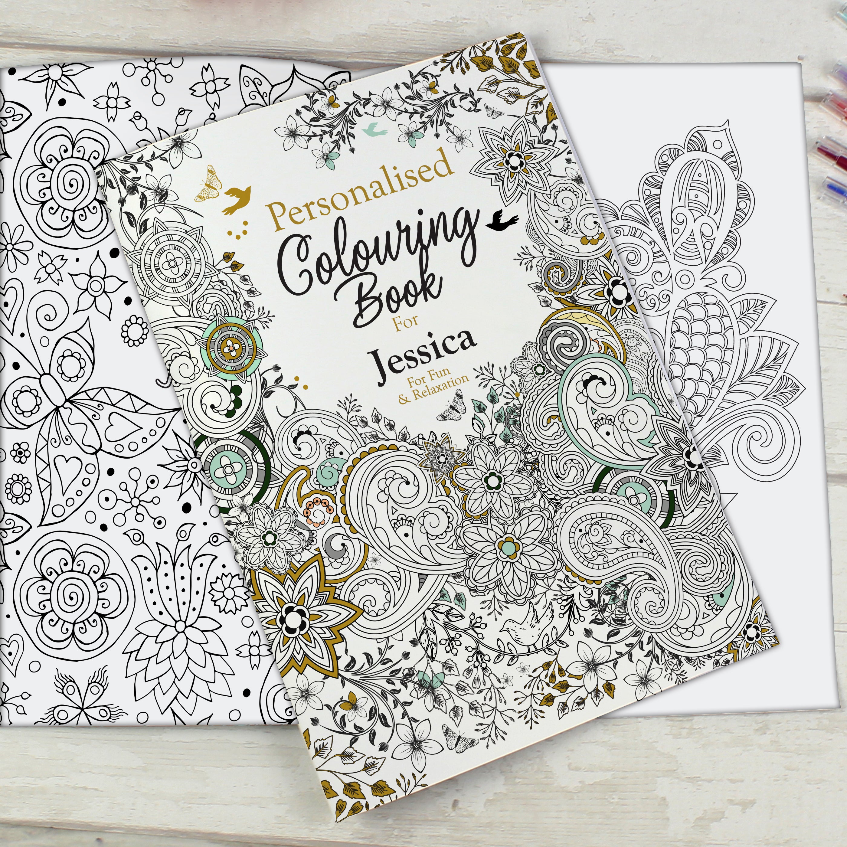 Personalised Botanical Zen Colouring Book | Relaxing Mindful Meditation Gift for Adults | Floral Gift For Nature Lovers