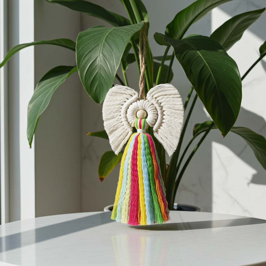 Hati Hati Macrame Angel - Rainbow
