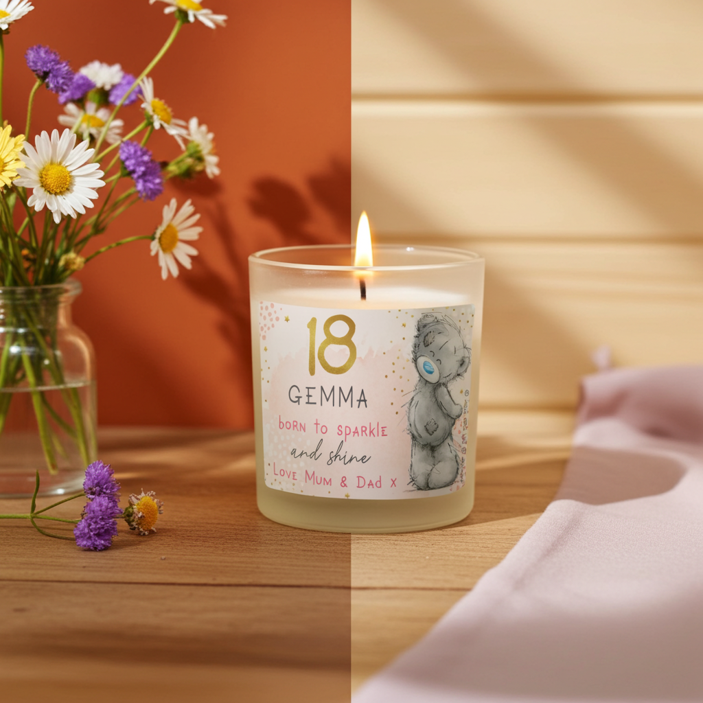 Me to You ‘Born to Sparkle & Shine’ Personalised Vanilla Candle | Birthday Gift for Her - Artfully Curated Creations and identify whats in the image