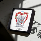 Personalised Me To You Valentine Heart Necklace | Engraved Sentiment Card & Gift Box