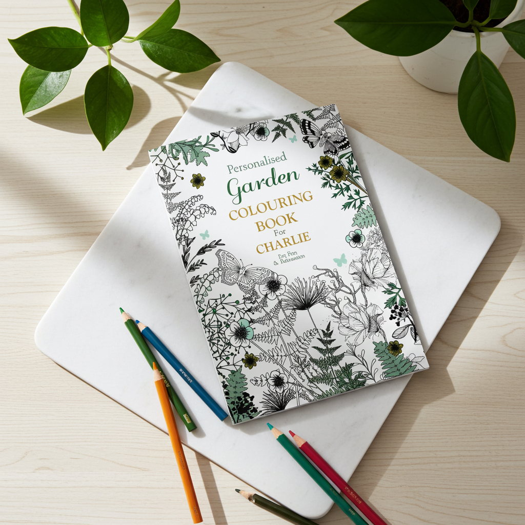 Personalised Gardening Zen Colouring Book | Relaxing Mindful Meditation Gift for Adults - Artfully Curated Creations and identify whats in the image