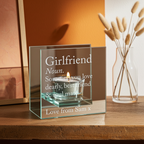 Personalised Mirrored Glass Tea Light Holder | A Stylish Gift for Any Occasion