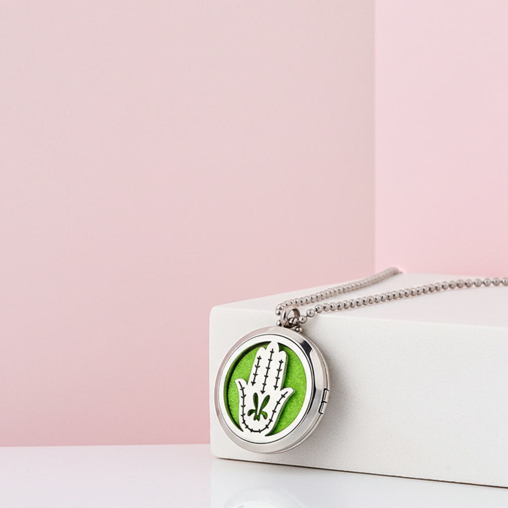 Aromatherapy Diffuser Necklace - 30mm - Artfully Curated Creations and identify whats in the image