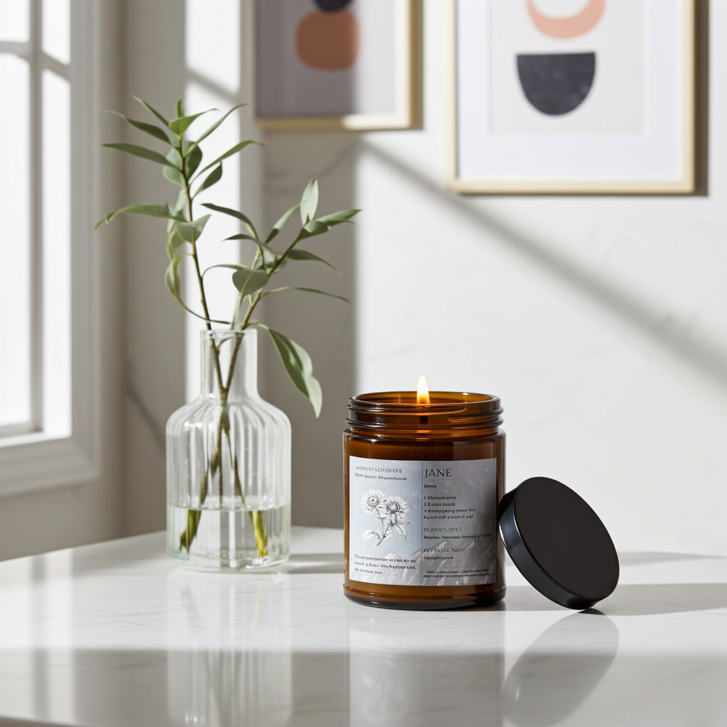 The Definition of you birth flower customisable scented artwork candle | Handmade | A personal gift - Artfully Curated Creations and identify whats in the image