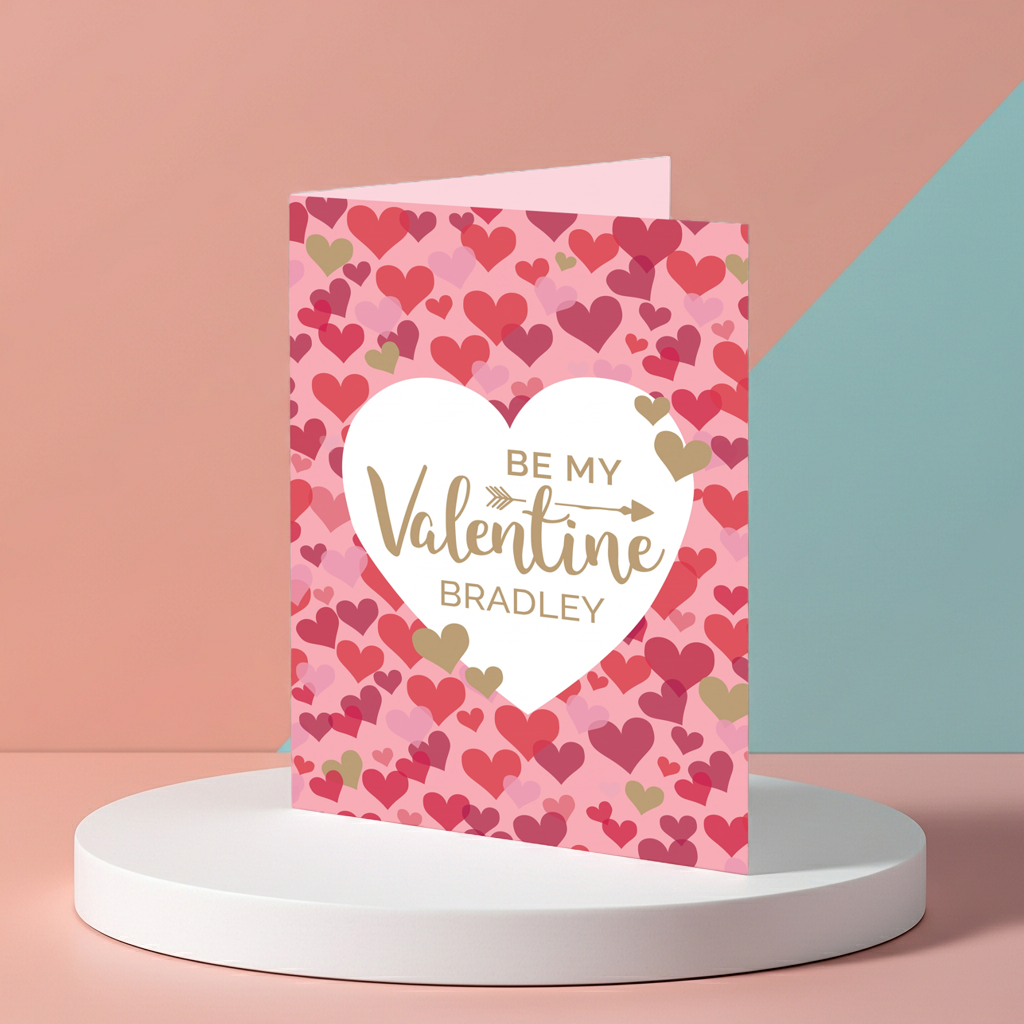 Personalised “Be My Valentine” Confetti Hearts Card | A Gorgeous Gift for Someone Special - Artfully Curated Creations and identify whats in the image