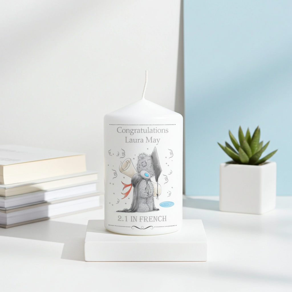 Me to You ‘Graduation’ Personalised Pillar Candle | A Thoughtful Well Done Gift