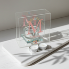 Personalised ‘Floral Bouquet’ Reflective Glass Tea Light Holder | A Stylish Gift for Her