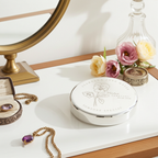 Personalised Birth Flower Round Trinket Box | A Meaningful Gift for Any Occasion