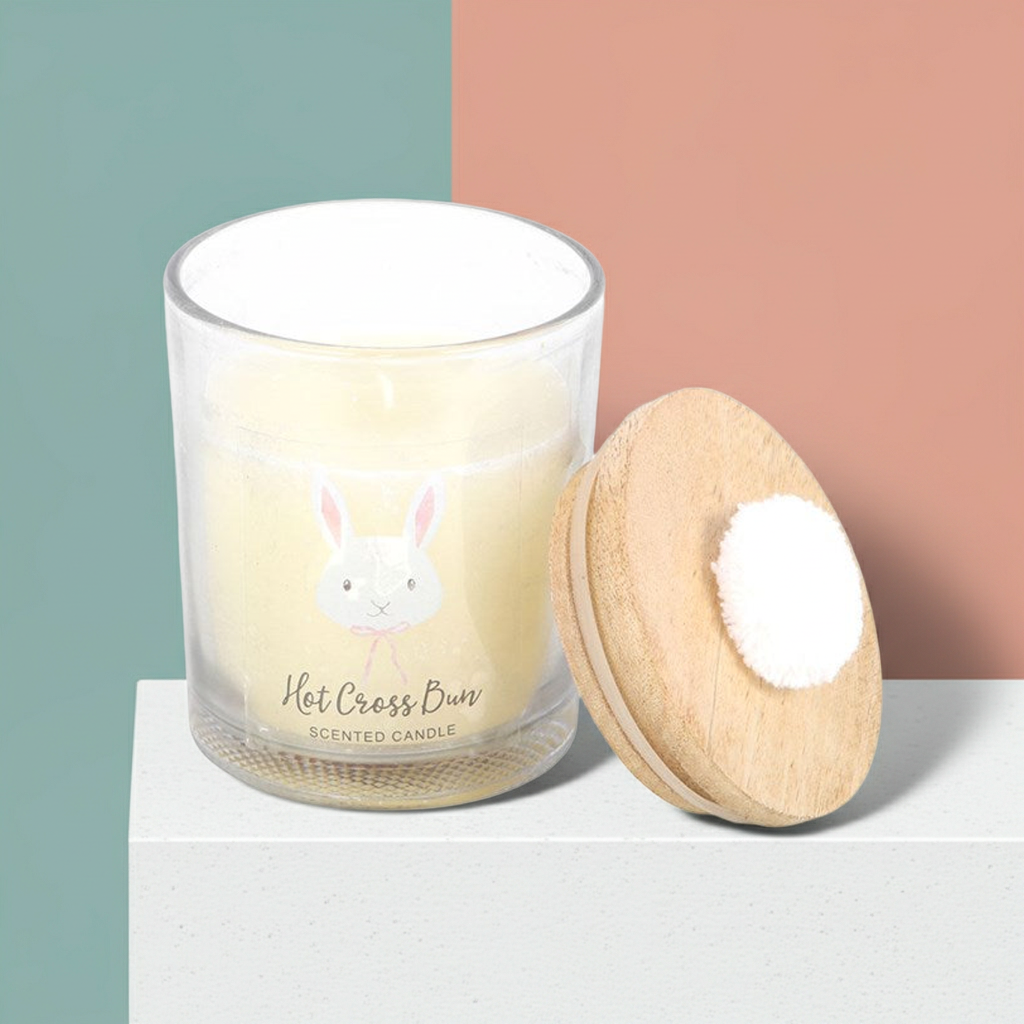 Hot Cross Bun Candle