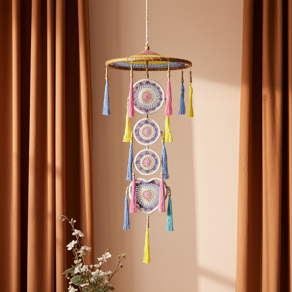 Large Pastel Rainbow Dream Catcher
