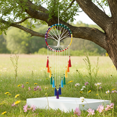 100cm Rainbow Beaded Tree of Life Dreamcatcher