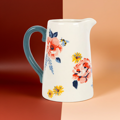 17cm Bee-utiful Floral Ceramic Flower Jug
