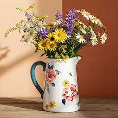 17cm Bee-utiful Floral Ceramic Flower Jug