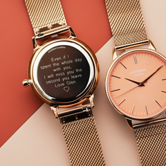 Personalised Ladies Blanc Handcrafted Watch By Architect London | Modern Font Engraving | A Personal Gift