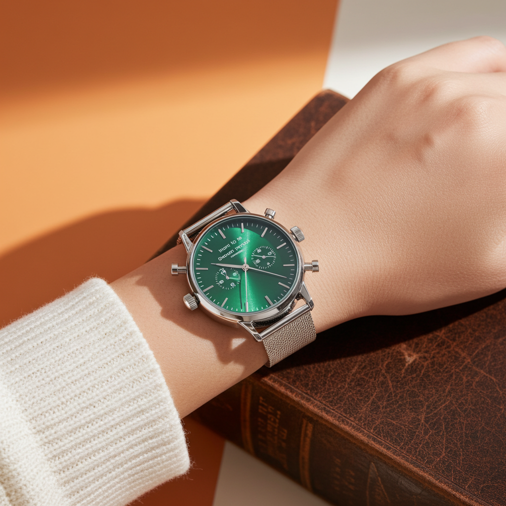 Personalised Men's Motivator Luxury Handcrafted Chronograph Watch By Architect London | Modern Font Engraving | A Personal Gift