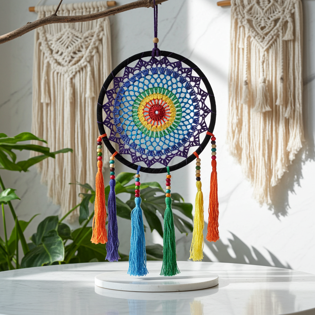 Small Pastel Rainbow Dream Catcher