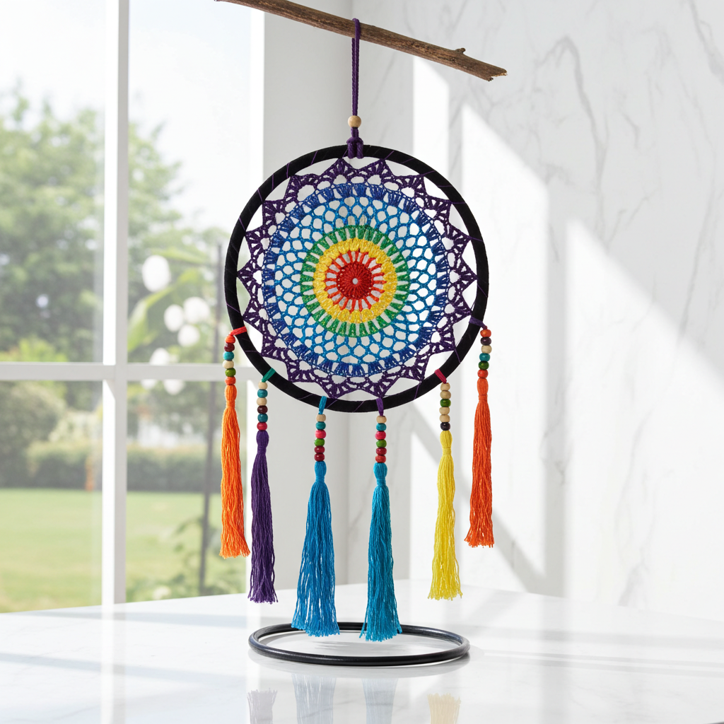 Small Pastel Rainbow Dream Catcher