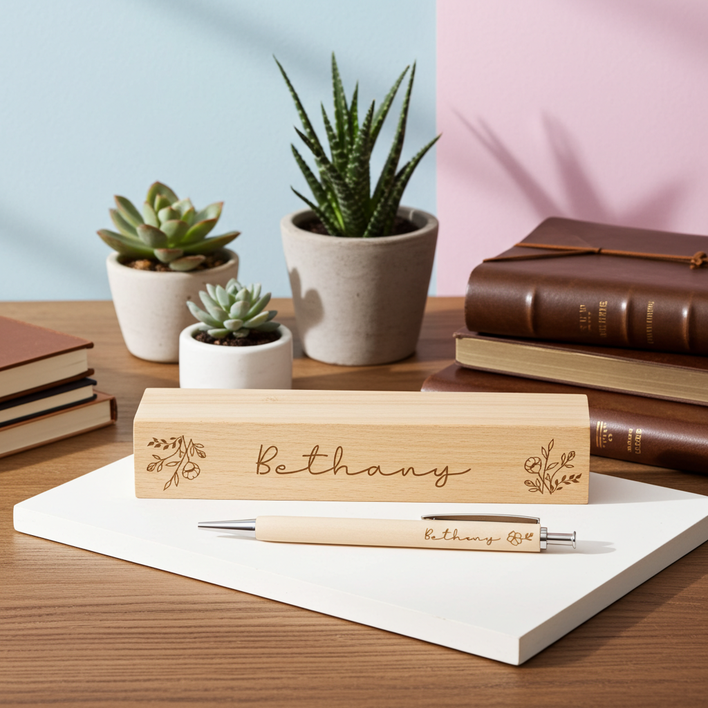 Personalised Floral Wooden Pen & Box Set | A Thoughtful Gift for Any Occasion