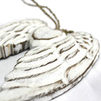 Hand Crafted 24cm Double Angel Wing With Heart