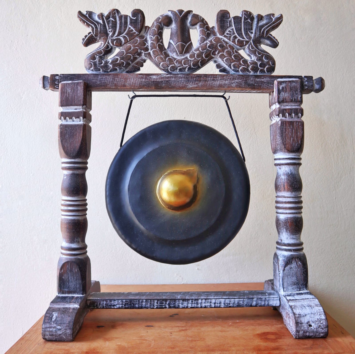 Antique Style Black Gong - Artfully Curated Creations and identify whats in the image