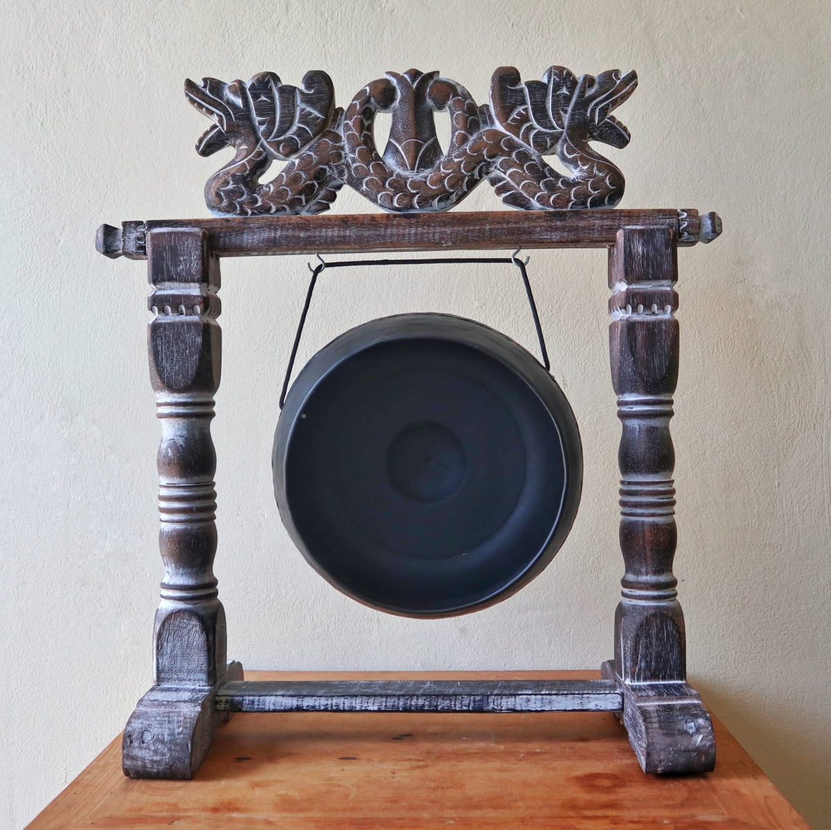 Antique Style Black Gong - Artfully Curated Creations and identify whats in the image